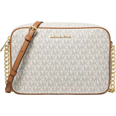 michael kors signature jetset large east west crossbody ballet gold|Michael Kors lg ew crossbody.